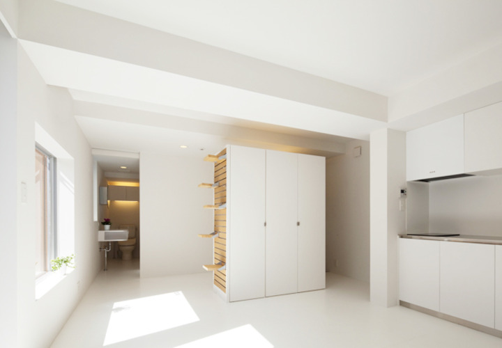 ボックス型の収納スペースが個性的な１階賃貸A-room