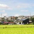 緑に向かって開いた外観
