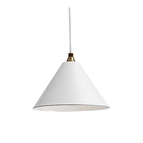 PORCELAIN ENAMELED IRON LAMP White