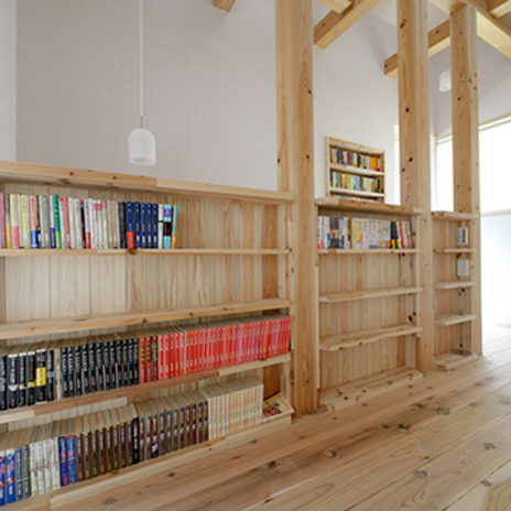 ホール手摺書棚