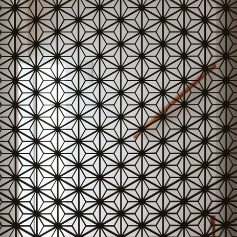 組子格子の扉