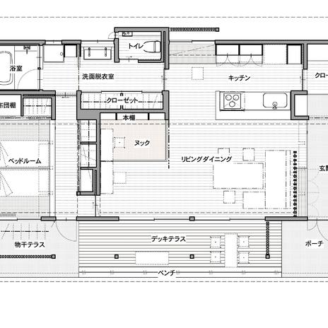 小さな平屋のモデルハウス