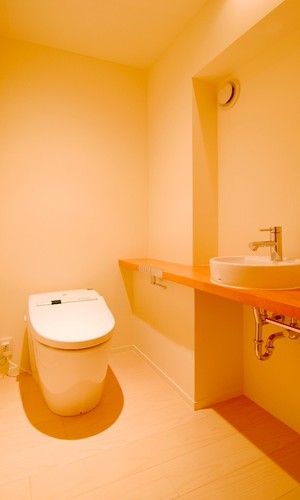 シンプルで清潔感のあるトイレスペース