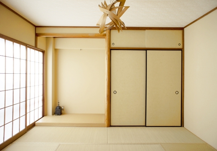 照明で個性を持たせた和室