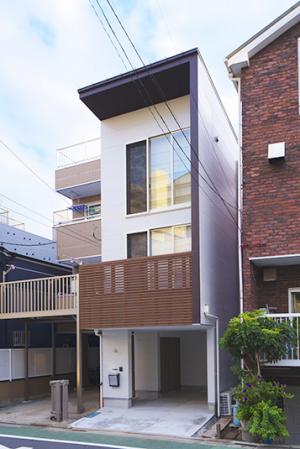 荏原のこだわり造作キッチンのある狭小住宅