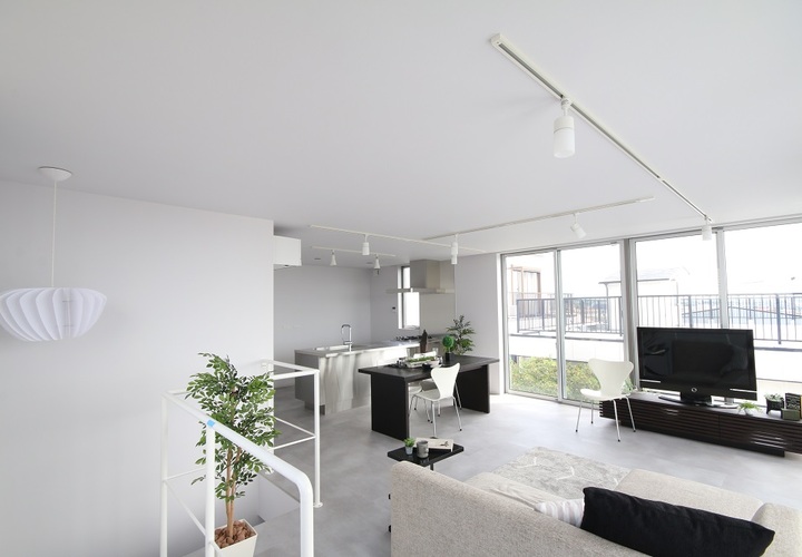 キッチンから景色を一望