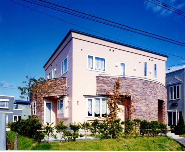 新興住宅地に建つ家